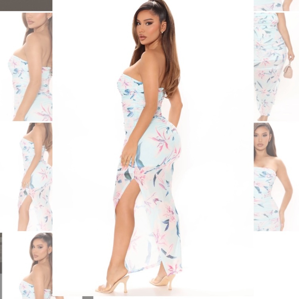 ❤️ NWT ❤️ Fashion Nova’s Flowers From You Mesh Maxi Dress 👗